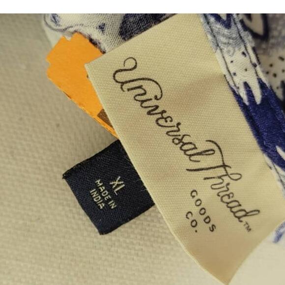 Universal Thread Ruffled Long Sleeve Peplum Top Floral Boho Blue XL - Picture 5 of 6